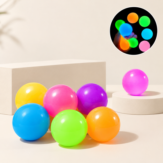 Glow in the Dark Sticky Ball Stress Relief Toy for Kids